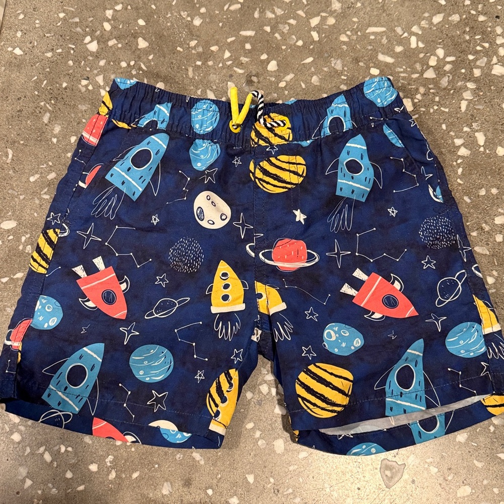 Andy & Evan Blue Space-Themed Swimsuit
